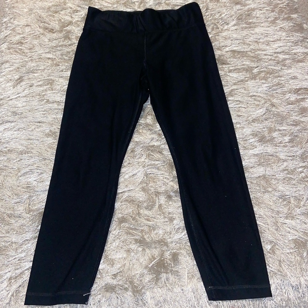 High rise leggings short length black